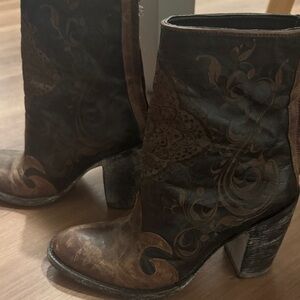 Old Gringo Black and Brown Heeled Boots